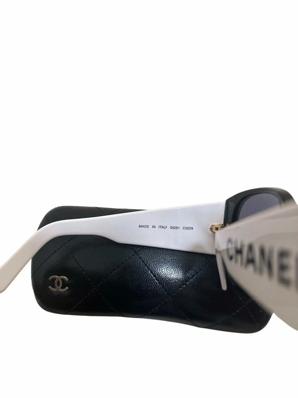 CHANEL SPRING/SUMMER 1995 (95P) 'BARBIE COLLECTION' BLACK WHITE LOGO SUNGLASSES